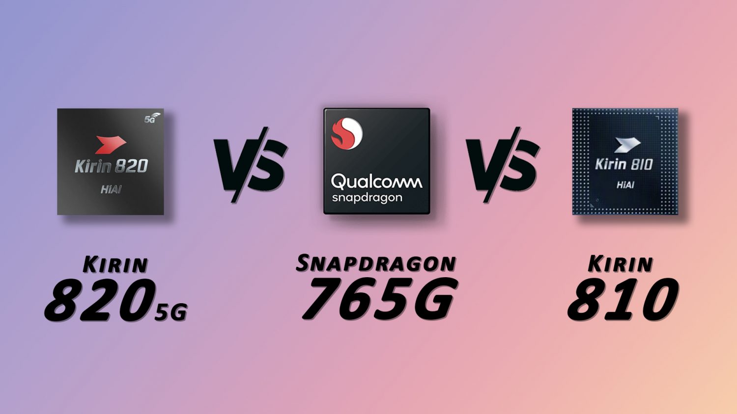 Kirin 820 5G vs Kirin 810 vs Snapdragon 765G Comparison