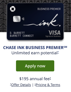 chase business premier credit card