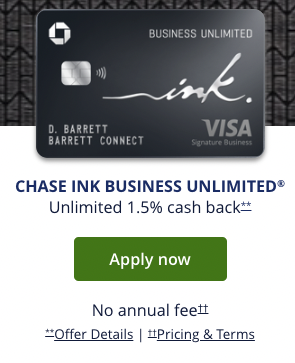 Chase Business unlimited credit card