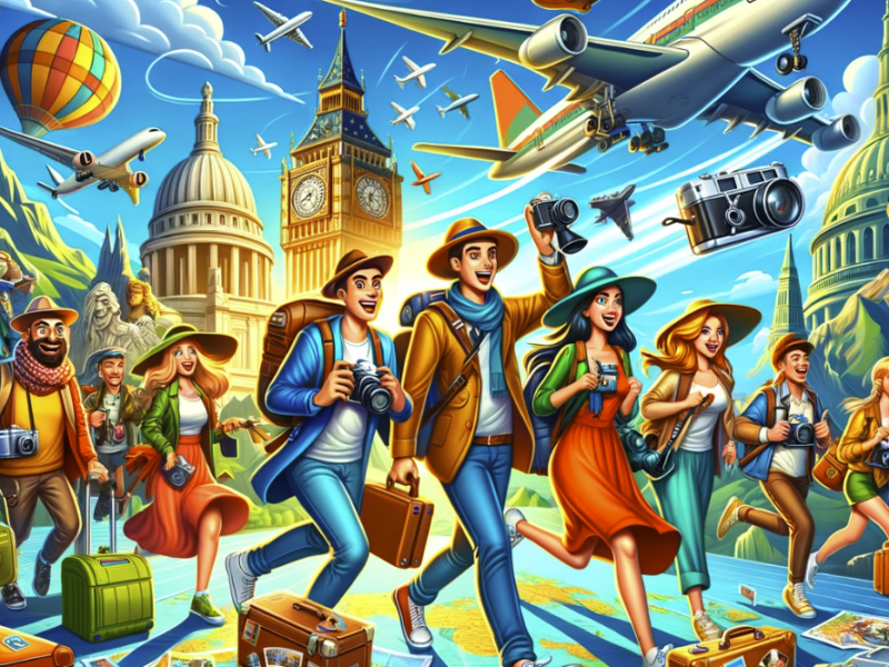 theme of travel movies, with characters embarking on an adventurous journey